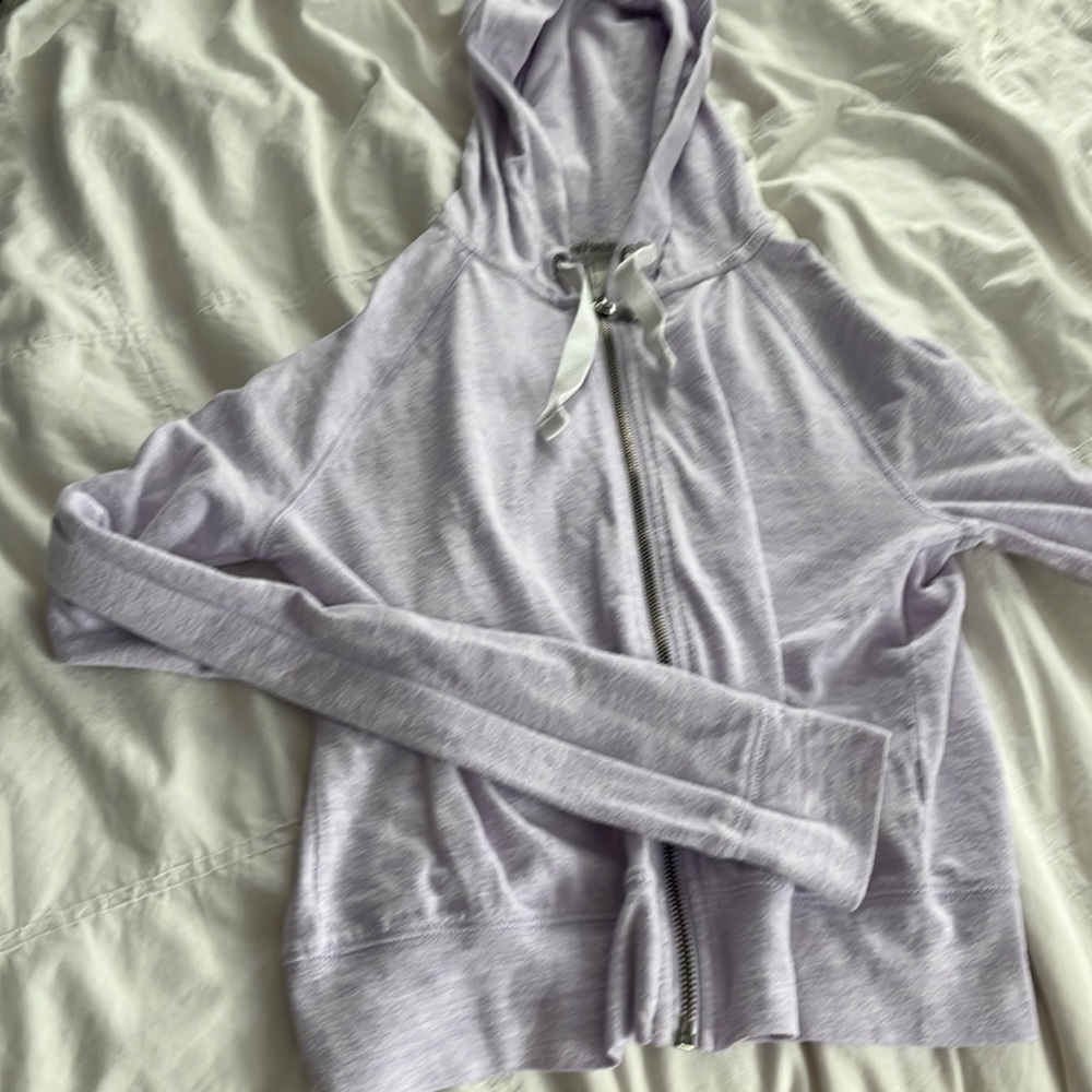 purple forever 21 zip up shirt